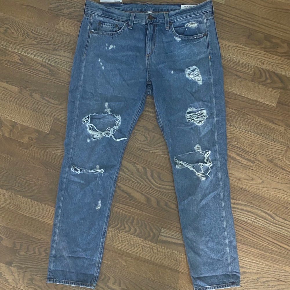 Rag & Bone Distressed Boyfriend Jeans